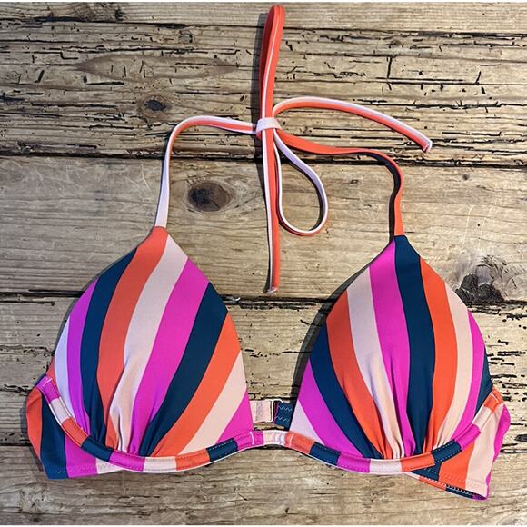 Victoria Secret Womens Size S Multicolor Bikini Top NWOT - Picture 1 of 3